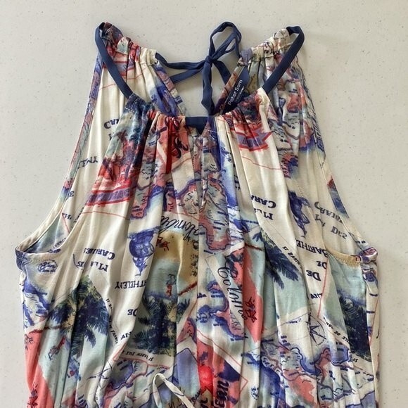 Peter Som for desigNation Postcard Maxi Dress Sleeveless Halter Neck Cover Up - Picture 16 of 16